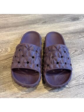 Crocs Classic Geometric Slide Sandals Purple Lavender Women’s Size 7